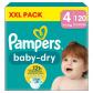 XXL PACK   Couches B�b� Baby Dry Taille 4 9Kg 14Kg PAMPERS   108 Couches