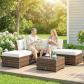Salon Jardin Rotin Outsunny 6 Pi�ces   Canap� Table Coussins Ext�rieur
