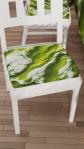 Lot de 6 Coussins de chaises de Cuisine, Effet marbre Vert, 40 x 40 cm, Hous...