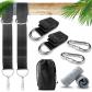 Sangle Hamac, Fixation Hamac Charge Max 400kg avec Sac de Rangement, 2 Mousqu...