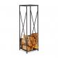 RELAXDAYS 10022303 Etag�re de chemin�e panier � b�ches acier  NEUF