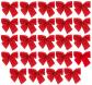 N uds en velours rouge   D�coration pour sapin de No�l   Cadeaux de No�l   Ar...