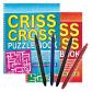 Lot de 2 livres et 4 stylos � spirale Criss Cross Puzzle | 2 livres   4 stylo...