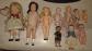 Lot De Poup�es Anciennes En Celluloid Et Plastique Dont Petitcollin