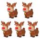 10 Pi�ces d�corations de Mini Cerfs P�re No�l Ornements de Rennes de no�l Dec...