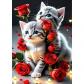DIY 5D Chatons Peinture Diamant Painting Kit, 5D Fleurs de Roses Art du Diama...