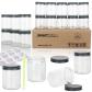 Lot de 20 pots en verre �pais transparent de 250 ml avec couvercles noirs en ...