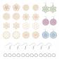 PandaHall Kit de fabrication de boucles d'oreilles en bois brut avec 80 pende...