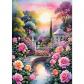 5D Jardin de Monet Peinture Diamant Painting Kit, DIY Fleurs Art du Diamant C...