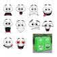 Lot de 10 feuilles d'autocollants pour poubelles  30 x 20 cm  Autocollants mu...