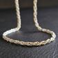 Bracelet long ou collier court maille corde bijou pour enfant argent� ajustable