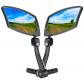 Bar End Bike Mirrors 1 PAIR, High Definition Convex Scratch Resistant Glass L...