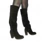 Black Suede ASH Heeled Boots Size 36 EUR