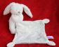Doudou mouchoir lapin blanc gris pois b�b� Pommette Etat neuf