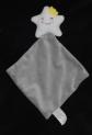 Doudou Plat Etoile Mouchoir BEBE DOUCEUR Blanc Gris Courrone Jaune BABOU