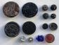 LOT de 14 boutons en verre ( bouton ancien )