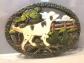 Dessous de plat sous plat vintage en fer forg�   Chien de chasse