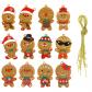 12 Pi�ces Bonhomme Pain d'�pice D�corations de No�l, Ornements pour Sapin ave...