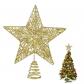 Cimier de sapin de No�l paillet�  Petite �toile creuse dor�e  D�coration de s...