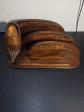 Ancien Porte Lettres Range Courrier Bureau en Bois sculpt� Vintage