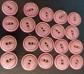 Lot de 20 Boutons NEUFS 1,1 cm Bois de rose