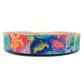 3m ruban gros grain tortues de mer 25 mm