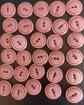 Lot de 30 boutons NEUFS bois de rose 1,8 cm