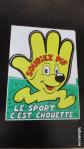 Autocollant original vintage Pif gadget sport 11,5 cm - 15,5 cm