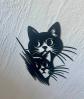 D�co Murale Chats Noir 20 cm | Chaton & Chat Adulte D�coration Cadeau Amoureux