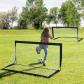 Lot de 2 But de Foot Portable 183x90cm Cage de Football Pliable Jardin   Sac