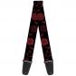 Gswsn020 Supernatural symboles diffuse Noir-rouge   Sangle de guitare