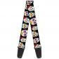 Sangle de guitare   d�cal� mort Closeup Noir-couleur MULTI   5,1 cm de large ...