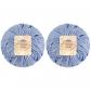 JubileeYarn Lot de 2 pelotes de fil en coton de bambou   100 g-pelote   Bleu ...
