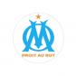 Lot de 2 Stickers autocollants OM Marseille   Ligue 1 football fran�ais  7,5 cm