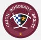 Lot de 2 Stickers autocollants UBB Union Bordeaux B�gles Rugby Top 14   7,5cm