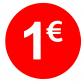 �tiquettes de prix 1  Euro Pack de 1000 autocollants ronds rouges autocollant...