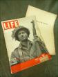 WW2 US casque parachutiste 1944 Life Magazine Normandie dday paratrooper.