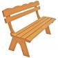 Banc de jardin Freital Pin massif 35 mm, Enduit, 150 cm
