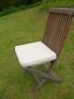 LOT DE 8 CHAISES EN TECK  - AVEC COUSSINS - SERIE BEAUX JOURS