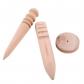 Kit de 3pcs Brunissoirs Main,brunissoir en bois cuir bois bord Slicker MultiT...