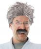 Set avec une perruque de grandp�re gris   moustache   lunettes rondes d�guise...