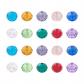 Lot de 150 perles rondes en verre � facettes 10 couleurs avec trou de 1,6 mm ...