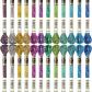 24 Pi�ces Fils � Broder M�talliques Fils d'�cheveau de Broderie Multicolores ...