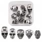 PandaHall Lot de 10 perles d'espacement en acier inoxydable 5 styles en forme...