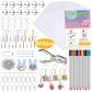 203 Pcs Thermor�tractables Kit de Feuille de Plastique, 25 Feuilles Shrink Fi...