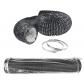 Tuyau d'Evacuation d'a�ration Flexible en Noir PVC Aluminium Gaine de Ventila...