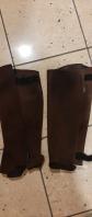 MINI CHAPS SOUBIRAC en daim �quitation marron