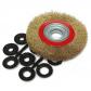 Brosse circulaire � fils d'acier 125 mm 1PC  10 adaptateurs 13- 16- 22- 25 mm...