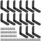 Lot de 15 �querres en L noires de 65 mm � angle droit pour chaise en bois, bi...