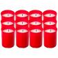 Lot de 12 Bougies Piliers Rouge 6.5x5cm Longue Dur�e, Bougies Rouge D�corativ...